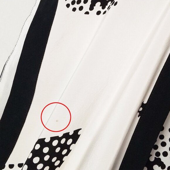 Vintage Soo Yung Lee 100% Silk Sleeveless Tie Front Kimono Vest Cardi Dot Bow 10 - Picture 11 of 13